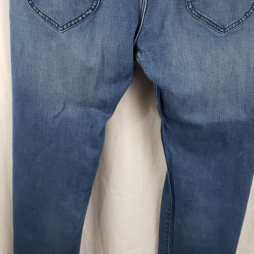 Lee Men's 40X30 Slim Fit Straight Leg Blue Jeans - Picture 8 of 13
